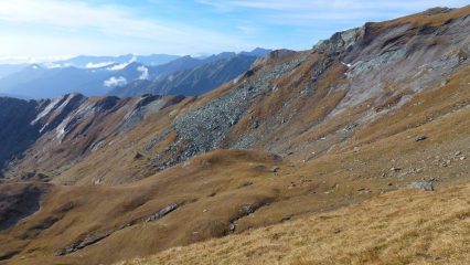 dalla cima verso il colle della borra