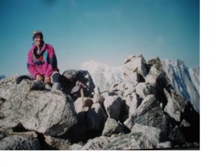 In vetta alla Tour Noir con a dx le Droites e il Bianco in lontananza