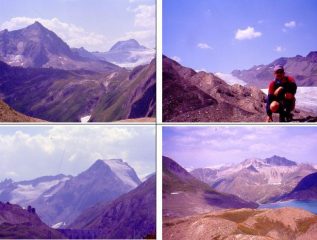 verso 1)Arbola 2)Gh. del Gries 3)HosandHorn 4)lago del Gries e Svizzera