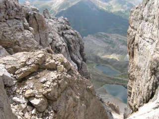 I laghi Roburent dal percorso in cresta