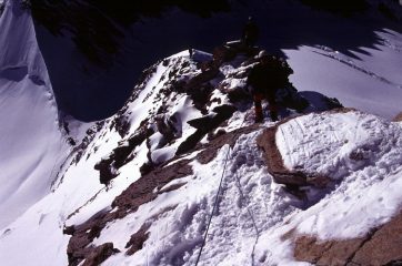 un tratto di misto nella parte alta della cresta (22-8-2004)