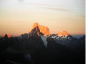 La Tete du Plat de la Selle all'alba salendo al Rateau