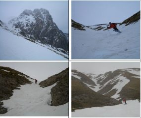 Il Corno grande ed il canale di discesa dalla cresta di M.Aquila