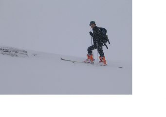 sotto una fitta e umida nevicata...