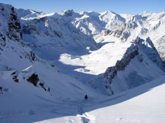 il traverso per scollinare verso il Vallone di Traversagn