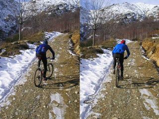 arrivo all'alpe, sullo sfondo il m. soglio