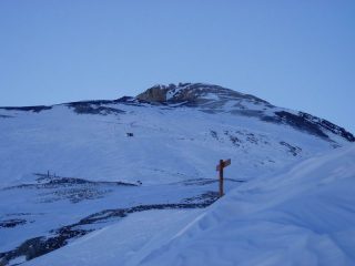 Parte finale di attacco alla cresta visto dal colle