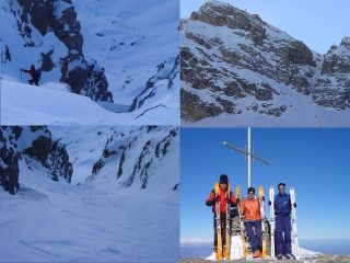 alcune immagini del canale e noi tre in vetta