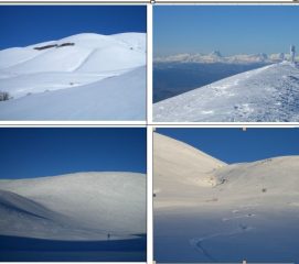Nella  foto in alto a dx:la vetta e dietro in lontananza il gruppo del Gran Sasso