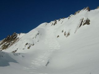 La spalla con la dorsale verso il Sacrux sulla dx