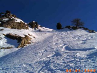 discesa dal canalino N-O