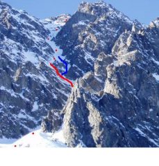 Il canale della cima Las Blancias