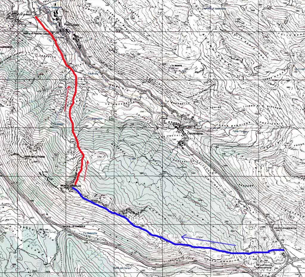 Itineraio di traversata