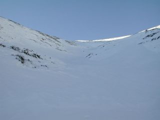 Canalino disceso poco sotto colle della Rossa