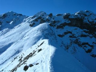 Tratto in cresta prima del monte Balur