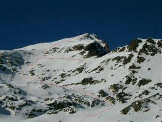 tracciato di salita con il colletto di discesa su baraccone
