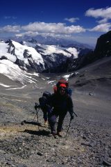 salendo verso il Campo 2 dell'Aconcagua (17-1-2005)