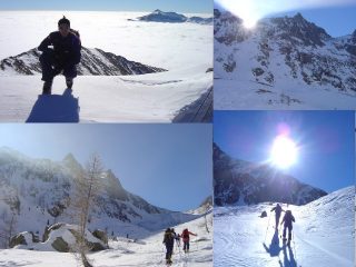 la neve è poca ma il tempo era proprio bello.....