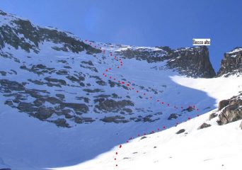 il ripido muro finale duro e con un bel cuscino...