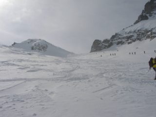 la parte alta e finale dell'itinerario