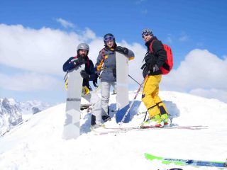 Quota 2506 m. Andrea e Paolo con Gianni (a sin.)