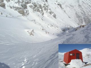 Il vallone risalito e il bivacco Sigot