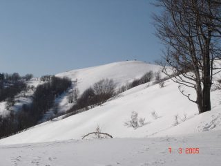 vista della cresta finale e della vetta dal colle