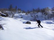 La neve di oggi salendo al Barant
