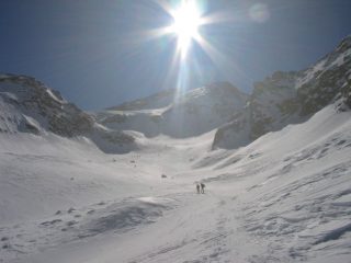 la parte superiore dell'itinerario