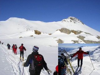 il pendio terminale ed il sottoscritto in punta