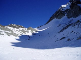 Il vallone finale che conduce al colle