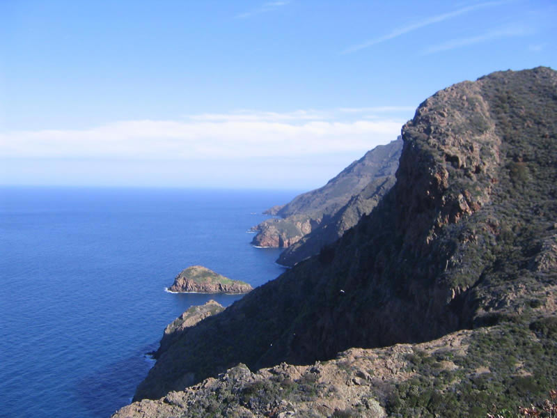 La costa occidentale vista dalla Punta del Trattoio