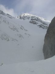 L'inizio del secondo tratto del canalone (circa 2700m)