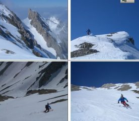 nella foto in alto a sx panorama sul Dente del Lupo ed il Gravone