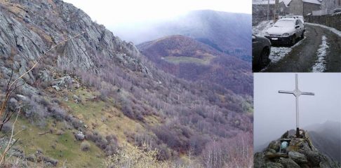 Parte bassa dell'itinerario,punta di Costafiorita, nevicata a Suppo