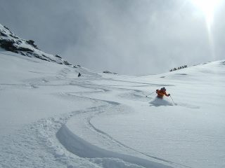 Primi metri dal colle sotto la vetta