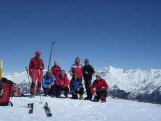 foto in punta con lo sfondo del Rocciamelone