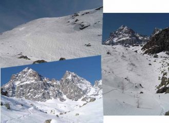 Il ripido tratto finale prima della cresta, Sua Maestà, dalla quota 2000 circa