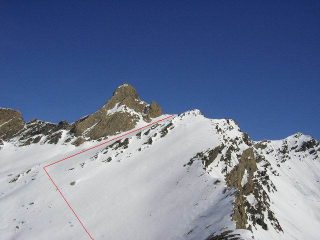 il Pic d'Asti,la Sella e la prima parte della discesa