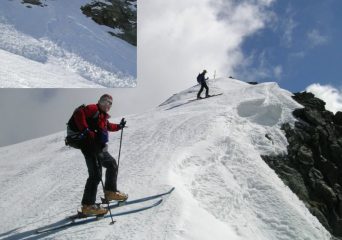 Valanghe sotto il colle ed arrivo in cima