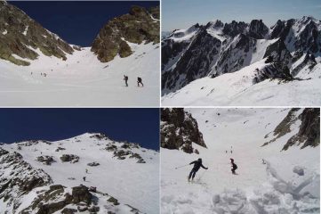 La salita al passo di vens, veduta sui quasi 3000 m del vallone di pontebernardo, in discesa dalla cima borgonio, dalla cornice del passo di vens.