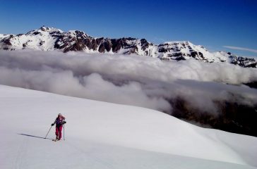 io sul plateau sullo sfondo la Vanoise