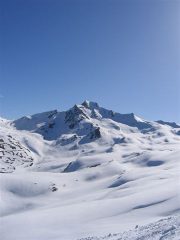 Il Sommeiller visto dal colletto al culmine del vallone d'Almiane