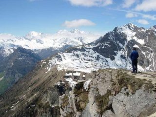 Il gruppo della Weissmies dalla cima