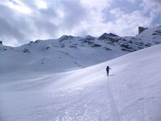 Salendo il ghiacciaio di Giasson