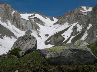 il bel canale di salita alla Lesache
