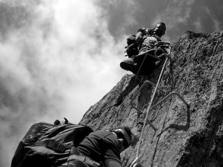  Ivano sul tratto della ferrata ciao Miki