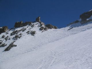 Moderato affollamento sulla crestina finale