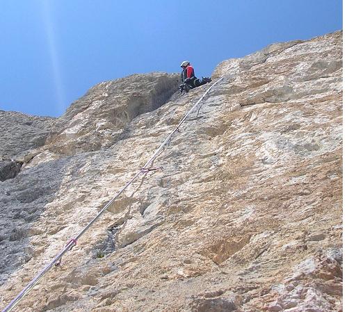 Stefano Testa sul secondo tiro (7b)