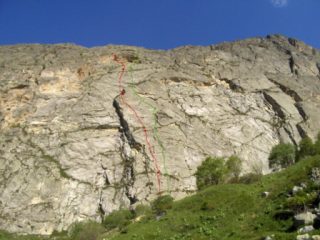 In rosso 'Spigolo di Gaia', in verde 'Danza Provenzale'